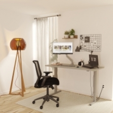 24” x 60” EXECUTIVE Home Office Sit To Stand Computer Desk and Ergonomic Chair | Legs&Bases