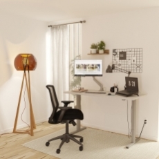 24” x 60” EXECUTIVE Home Office Sit To Stand Computer Desk and Ergonomic Chair | Legs&Bases