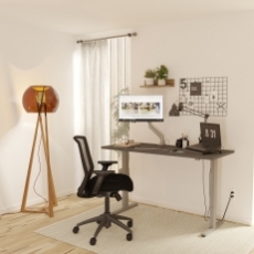 30” x 60” EXECUTIVE Home Office Sit To Stand Computer Desk and Ergonomic Chair | Legs&Bases
